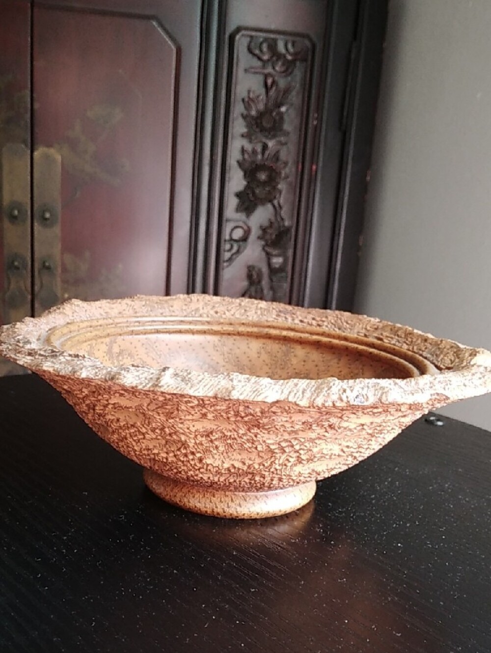 Vintage Rory Soles Hand-Turned W.A. Grass Tree Wood Bowl 6.25”